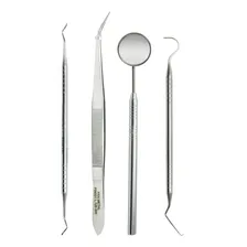 Kit ClĂnico Com Pinça, Sonda, Escavador E Espelho - Golgran Foto mini 1
