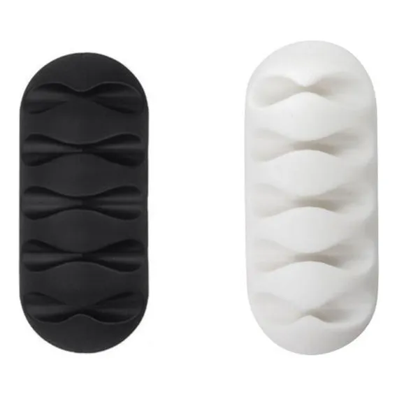 Kit Clip Organizador De Silicone Fios Cabos Adesivo 2uni Foto 1