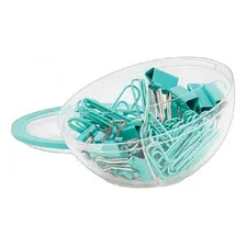 Kit Clip+prendedor De Papel Aqua Tilibra Foto  mini 1