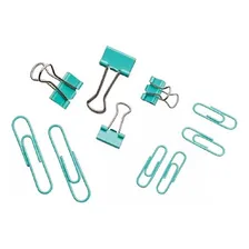Kit Clip+prendedor De Papel Aqua Tilibra Foto mini  2