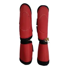 Kit Cloche Com Caneleira E Cloche , Resistente  Para Cavalo Cor Vermelho Foto mini  2