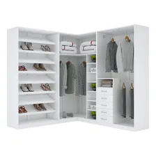 Kit Closet Sapateira Cabideiro Gaveteiro 100% Mdf M467.b Cor Branco Foto mini 1