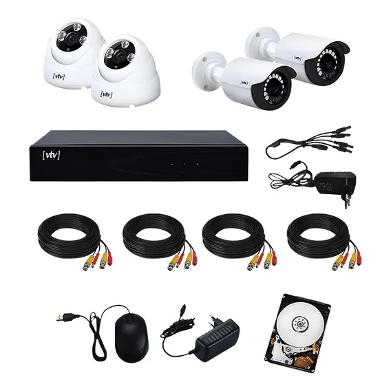 Kit Câmera De Segurança 8ch 500gb Full Hd Vtv Foto 1
