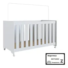 Kit CĂ´moda Sapateira Infantil Berço 3 Em 1 E Berço Com RodĂz Cor Branco Foto mini 3