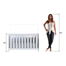 Kit CĂ´moda Sapateira Infantil Berço 3 Em 1 E Berço Com RodĂz Cor Branco Foto mini 4