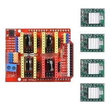 Kit Cnc Shield V3 + 4 Driver A4988 Com Dissipador Foto mini 1