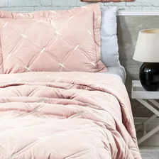 Kit Cobre Leito Cama De Solteiro Percal 200fios Rose Bordado Foto mini  2
