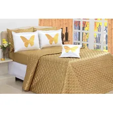 Kit Cobre Leito Casal Capim Dourado 7 Pecas Foto mini 1
