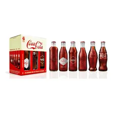 Kit Coca Cola Garrafas Retro Historico Com 6 Garrafas Cheias Foto mini 1