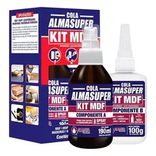 Kit Cola Almata Almasuper Mdf Ativador e Adesivo Cor Branco Foto mini 2