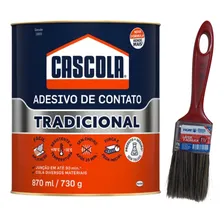 Kit Cola Contato Cascola 730g Sapateiro + Pincel P/aplicação Foto  mini 1
