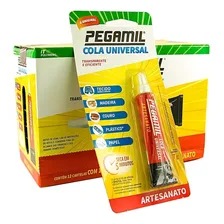 Kit Cola Pegamil 17g Artesanato Tecido Madeira Couro Com 5un Foto mini 3