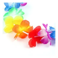 Kit Colar Havaiano Tecido Colar Coroa Pulseira Festa Foto mini 2
