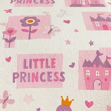 Kit Colcha Cobre Leito Infantil Menino Menina Solteiro 2 Pçs Cor Branca/rosa Princesa Foto mini  3