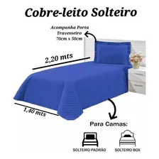 Kit Colcha Cobre-leito Kaique 2 Peças Azul Solteiro Foto mini 3
