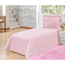 Kit Colcha Cobre-leito Kaique 2 Peças Rosa Solteiro Foto  mini 1