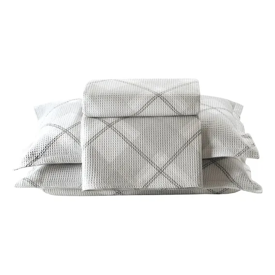 Kit Colcha Madras Dohler Casal Piquet Favo 100% Algodão Foto 1