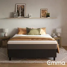 Kit Colchão + Cama Box Emma Original Queen (158x198cm) Cinza Foto mini  2