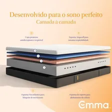 Kit Colchão + Cama Box Emma Original Queen (158x198cm) Cinza Foto mini  3