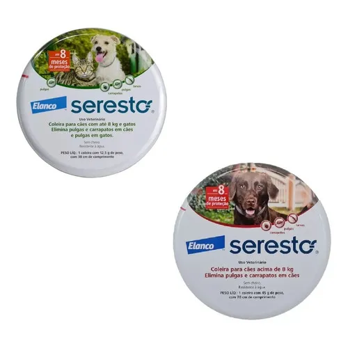 Kit Coleira Seresto Anti Pulgas - Cães acima de 8 Kg Foto 1