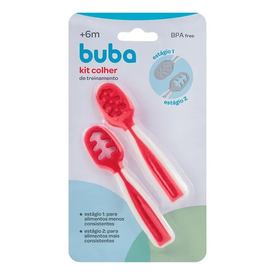 Kit Colher De Treinamento - Buba Rosa Foto 1