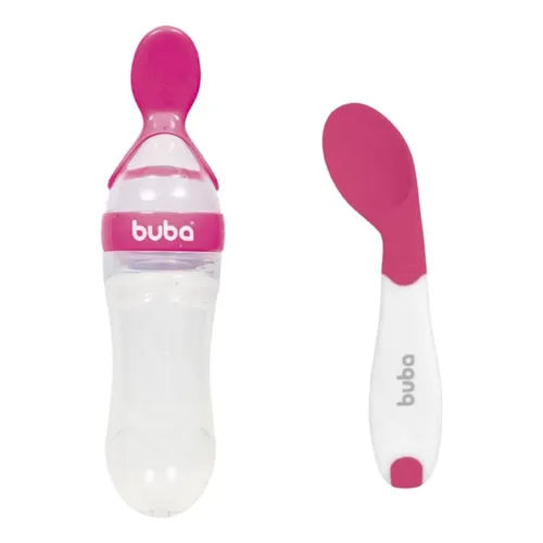 Kit Colher Dosadora Rosa E Colher Termossensível Rosa Buba Foto 1
