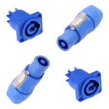 Kit Com 02 Conectores Speakon Powercon Macho E Femea 3 Vias Foto  mini 1