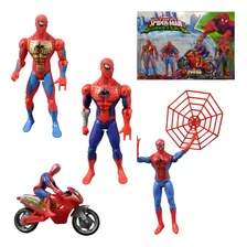 Kit Com 04 Bonecos Spider-man Ultimate Sinister 6 Com Moto Foto mini 1
