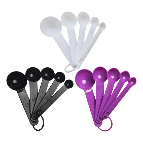 Kit Com 05 Colheres Medidoras Em Plástico Art House Foto 1