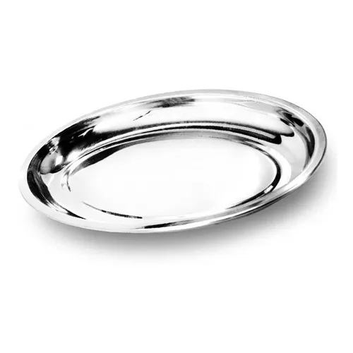 Kit Com 06 Und De Travessa Funda Oval De Inox 21 Cm Cor Cinza Foto 1