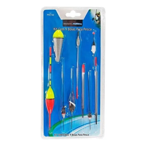 Kit Com 09 Boias Para Pesca - Psc-02 Foto 1