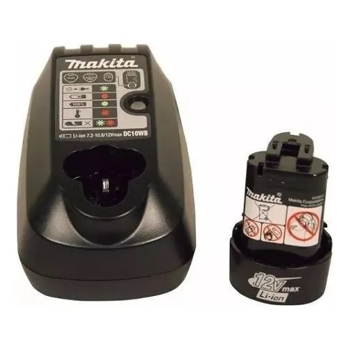 Kit Com 1 Bateria 12v Íons De Lítio Bl1014 + 1 Carregador Foto 1