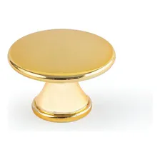 Kit Com 1 Puxador Redondo Puxador Armário Gaveta Dourado Foto mini  3