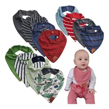 Kit Com 10 Bandanas Menino Cor Azul Menino Foto  mini 1
