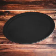 Kit Com 10 Bandejas Garçom Oval Antiderrapante Baccani 62 Cm Cor Preto Foto mini  2