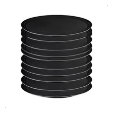 Kit Com 10 Bandejas Garçom Oval Antiderrapante Baccani 62 Cm Cor Preto Foto  mini 1