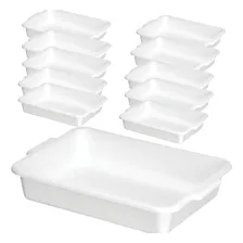 Kit Com 10 Bandejas Topa Tudo Branca 4litros Atacado Alimento Açougue Restaurante Salgado Cozinha - Santana Foto mini 1