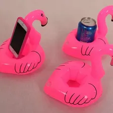 Kit Com 10 Boia Flamingo Porta Copo Inflável Para Piscina Foto mini  2
