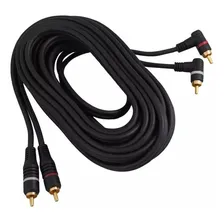 Kit Com 10 Cabos Rca 5 Metros Preto Conector Banhado A Ouro Foto mini 3