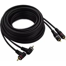 Kit Com 10 Cabos Rca 5 Metros Preto Conector Banhado A Ouro Foto mini 2