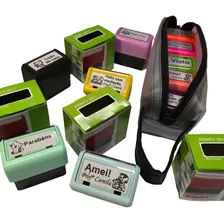Kit Com 10 Carimbos Para Professores+ Estojo Personalizados Cor Do Exterior Sortidas Foto mini  3