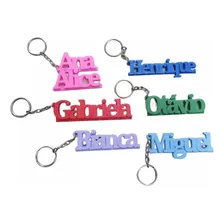 Kit Com 10 Chaveiros Personalizados - Impressão 3d Azul Foto  mini 1