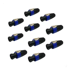 Kit Com 10 Conectores Datalink Speakon Machos Linha 4 Polos Cor Conector Speakon Foto mini 1