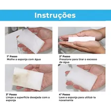 Kit Com 10 Esponja Magica Bucha Melamina Limpa Tudo 10x6x2cm Foto mini 3