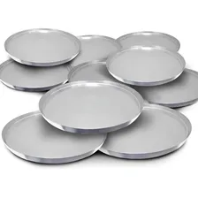 Kit Com 10 Formas Para Pizza De 25 Cm Em Alumínio Foto  mini 1