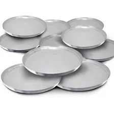 Kit Com 10 Formas Pizza NÂș 45 Em AlumĂnio Foto mini 3