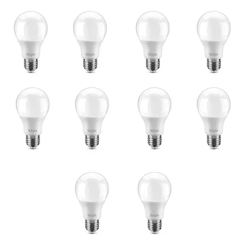 Kit Com 10 Lmpadas Bulbo Led A55 6w Bivolt 6500k Yu Foto 1