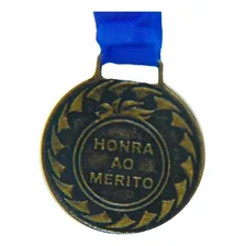 Kit Com 10 Medalhas De Bronze M30 Honra Ao Mérito Fita Azul Foto mini 3