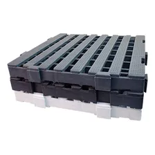 Kit Com 10 Paletes Piso Em Plástico Modular 40x40x4,5 Foto mini 2