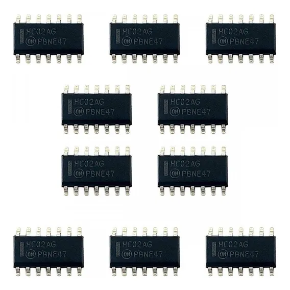 Kit Com 10 Peças Ci Porta Lógica Nor Smd - Hc02ag Foto 1